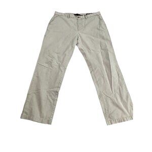 Kirkland Signature Mens Chino Pants 38x32 Beige Cotton Blend Stretch Classic Fit